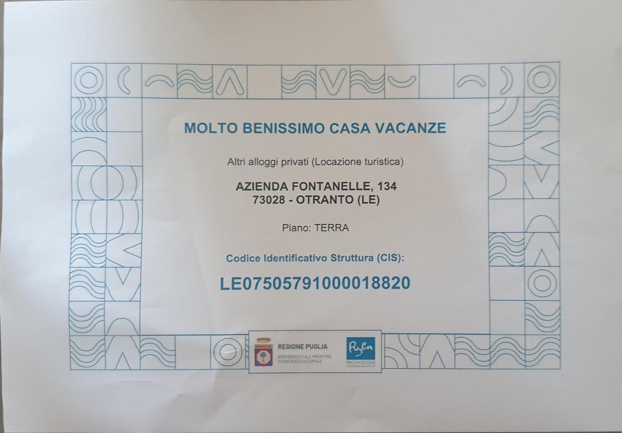 Molto Benissimo Apartment Otranto Exterior foto